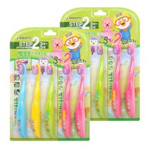 뽀로로 단계별 유아칫솔 2단계 5p, 혼합색상, 2개