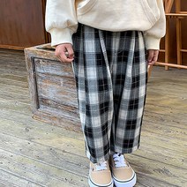 꼰띠키즈 아동용 타탄블랙바지