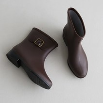 단골언니 여성용 유넬 베이직 버클 장식 레인부츠