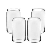 리비 캔 글라스 370ml, 투명, 4개