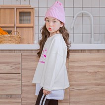 릴리푸리 여아용 시스터 기모 티셔츠