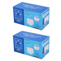 코애딱 김서림 방지 두줄 마스크 성인용, 2개, 50개입