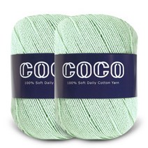니뜨 코코 뜨개실 60g x 2p + 무료도안 세트, 110 민트
