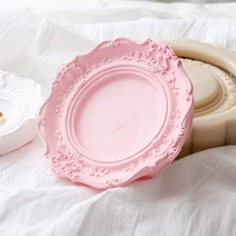 앵글띵 수제 앤틱 원형접시 트레이 실리콘몰드 2p, 혼합색상
