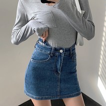 루나걸 푸벨 데님 미니 스커트