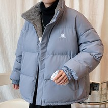 남성용 울 벨벳 트렌드 양면 패딩 점퍼
