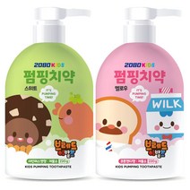 2080 키즈 펌핑치약 멜로우 220g + 2080 키즈 펌핑치약 스위트 220g 세트, 1세트