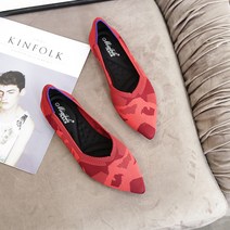 더나은날 시크 뾰족코 니트 여자 플랫슈즈 1.5cm YT_RI095