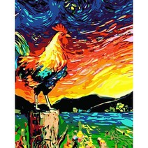 블루카이 쉬운 유화 DIY 명화 색칠하기 그리기 세트 DIY 40 x 50 cm, 4번