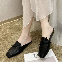 슈즈앤피플 여성용 매듭장식 스퀘어 블로퍼 SPO336