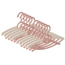 아동용 7단 조절 옷걸이, 10개, 밀크핑크