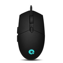 큐센 LED USB 유선마우스, GP-M500 LED, 블랙