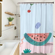 페어링 북유럽풍 욕실 샤워커튼 YL409 120 x 180 cm, 1개, 멀티(혼합)컬러