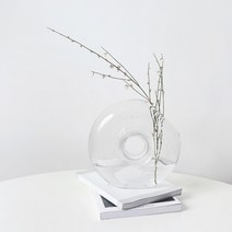 유리링베이스 도넛 화병, 투명