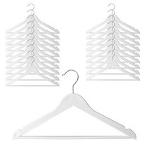 마켓플랜 비비드 플라스틱 옷걸이, 화이트, 20개입