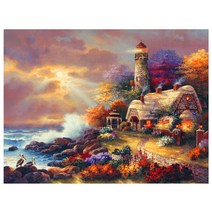 케이엠엘리 3D 사각 보석십자수 DIY 40 x 30 cm, 바람의 속삭임, 1개
