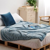 더플로우컴퍼니 폼폼 포인트 벨벳 담요