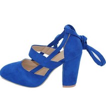 스타 발목 리본 러블리 하이힐