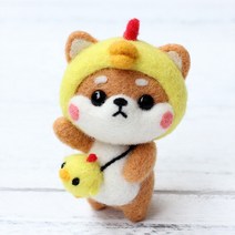 펫돌 양양이 니들펠트 인형 DIY 세트, 병아리 시바, 1세트