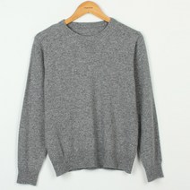 빼빼 여성용 소프트 캐시미어 데일리 라운드넥 니트티셔츠