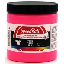 스피드볼 패브릭 실크스크린 잉크, Fluorescent Hotpink, 236.2ml