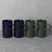블룸엣홈 몬타지오 머그컵, 네이비, 네이비, 그린, 그린, 4개