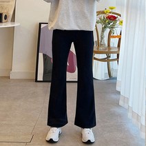 끌레느모네 여성용 클린 허리 밴딩 핏보정 트레이닝 세미 부츠컷 팬츠