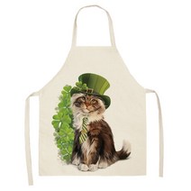 에이홉 큐티고양이 일러스트 앞치마 55 x 68 cm, IT-17, 1개