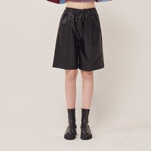 더센토르 여성용 LESLEY HALF LETHER PANTS TC21AWPT04BK