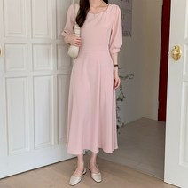 시롸잉 튤립 스트랩 플레어 반팔 원피스 OPS7649K24