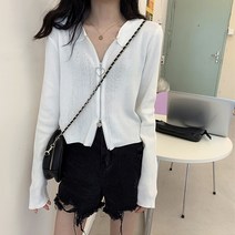 레몬소울 여성용 게링 카라 지퍼 가디건