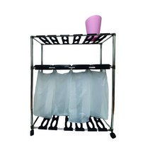 데코즈인 듀오 분리수거함 2단, 블랙, 4개