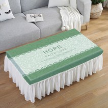 알럽홈 거실 커피테이블 쉬폰 커버, 패턴리프