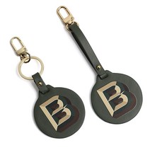 블랑플뢰르 소가죽 이니셜 키링 AC0KE2181, 카키, 2개