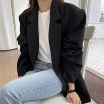 슈가펀 여성용 루시 오버핏 더블자켓