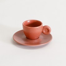 달소금 도자기 에스프레소 샷잔, 인디언레드, 1개