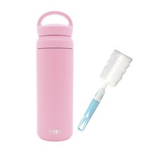 KEEP 이지 핸들 텀블러 500ml + 텀블러 세척솔 세트, 핑크