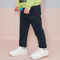 마리앤모리 아동용 루즈핏데님기모본딩팬츠