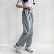 윤베리 여성용 일자 트레이닝 밴딩 트레이닝 팬츠