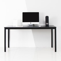 어썸 1인용 컴퓨터 스틸 책상 1500 x 600 x 720 mm, 블랙