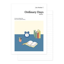 모노라이크 오디너리 데이즈 A5 제본 라인노트, 02 Desk, 1개