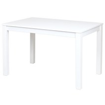 도리퍼니처 캐빈 4인 고무나무 원목 식탁 테이블 가정용 업소용, 화이트