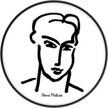 명화 휴대폰 그립 톡, 마티스 드로잉 남자, 1개