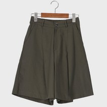 시크폭스 여성용 에어블 코튼 핀턱 하프 팬츠