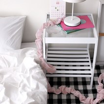 까사베르데 그리드 체크 코드 전선 가리개 핸드폰 충전기형, 핑크