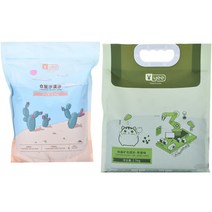 틸릿 B0331 햄스터 소동물 은신처 화장실 목욕 부석사막모래 2.5kg + 광석모래 사과향 2.5kg, 혼합색상, 1세트