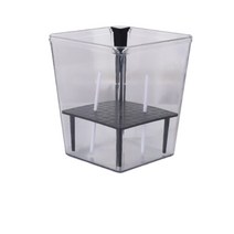 클레어라 플라스틱 사각 저면관수 화분 트레이 세트, 투명