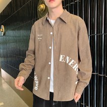 남성용 레터링 프린팅 셔츠