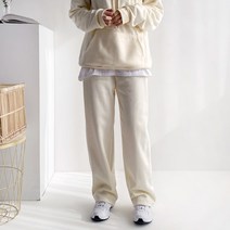 윤베리 여성용 기모 데일리 일자핏 팬츠 트레이닝 바지