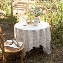 마켓에이 퓨어 플라워자수 식탁보, 혼합색상, 90 x 90 cm